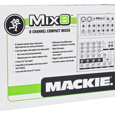 Mackie Mix8 8-Ch Compact Soundboard Mixing Console Mixer For Church/School image 4