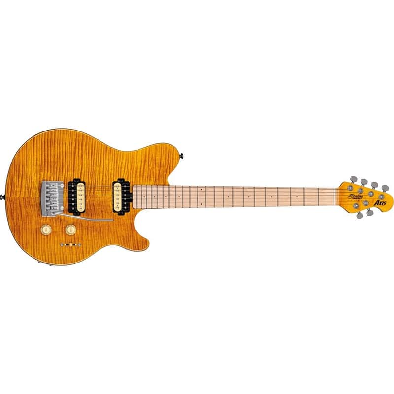 Sterling by Music Man Axis Flame Maple Top Trans Gold image 1