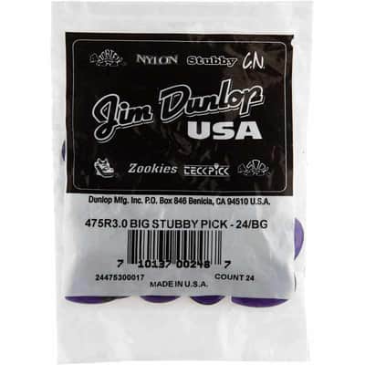 Dunlop 475R3 Big Stubby 3,00mm sachet de 24 image 1
