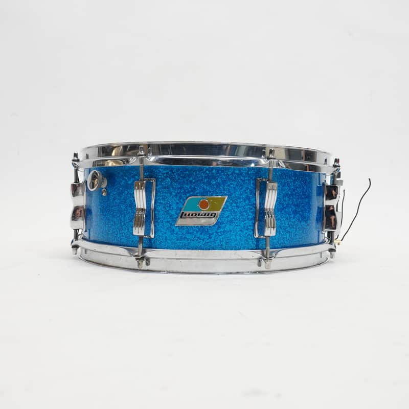 LUDWIG  CLASSIC JAZZ FESTIVAL 14"X5" SNARE DRUM 1970s - Blue Sparkle image 1