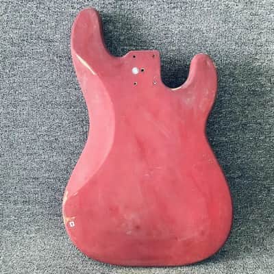 Red Left Hand 4 String Precision Bass Style Body image 6