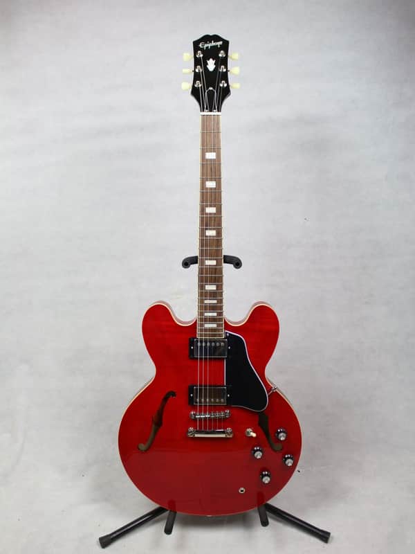 Epiphone LTD Indie Exclusive ES-335 Electric Guitar, Figured Cherry w/ Premium Gig Bag image 1