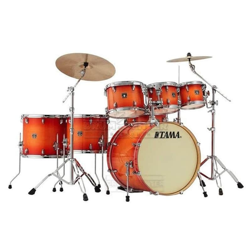 Tama Superstar Classic 7pc Drum Set Tangerine Lacquer Burst image 1