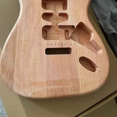 Mahogany Wood Guitar Strat Style Body image 1