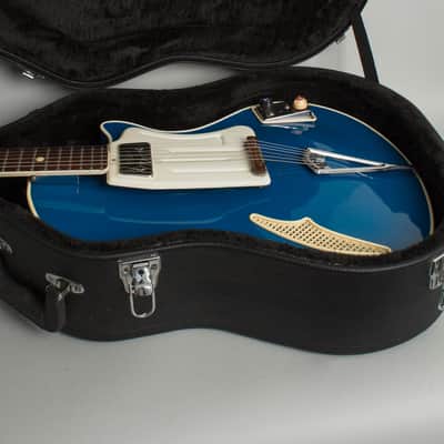 Wandre  Teen Ager Model 900 Semi-Hollow Body Electric Guitar (1961), black hard shell case. image 12