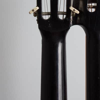 Unlabelled  13 Course Schrammel Contra Harp Guitar, c. 1950's - natural top, mahogany stained back and sides, gig bag case. image 14