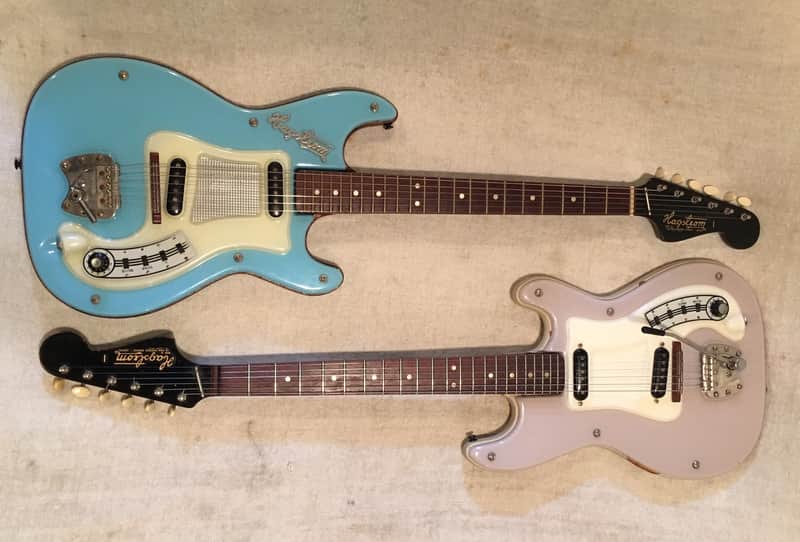 Hagstrom 1 1960's Rare Lavender + Blue Plastic Top Guitars image 1