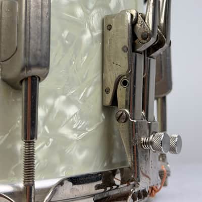 Ludwig WFL 7x14" Twin Strainer 30's Snare Drum - White Marine Pearl image 19