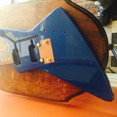 El Degas Explorer set neck 1974 custom top blue back image 6