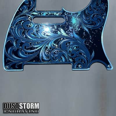 Telecaster 8 Hole Pickguard Acrylic Blue Mirror Guitar Scratch Plate for Fender American/Mexican Standard Tele Cut for Modern Style Parts image 1