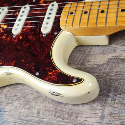 MyDream Partcaster Custom Built - Aged White over Sunburst Hepcat L-Series image 10