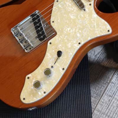 1998 Fender Classic '69 Thinline Telecaster MIM Semi-Hollow Electric Guitar Natural + OHSC image 6