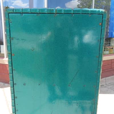 KUSTOM 1970 CASCADE GREEN 3-15" ORIGINAL CABINET EMPTY PICKUP ONLY SE. MICHIGAN RARE! image 8