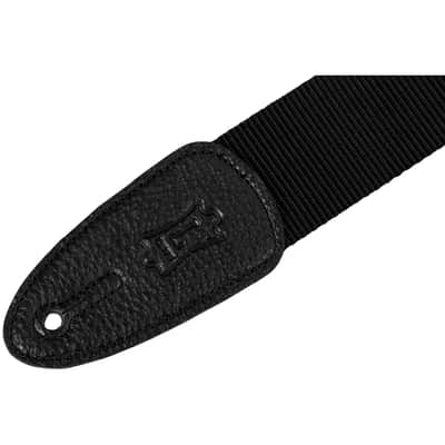M8-BLK Sangle guitare logo Levy's sur embout cuir 5 cm Black Levy s image 3
