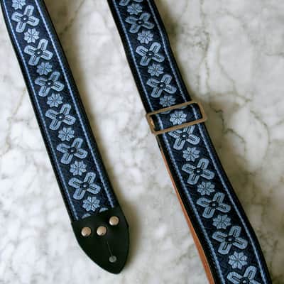Vintage 60s Indigo 'Greenwich' Hippie Guitar Strap Replica image 2