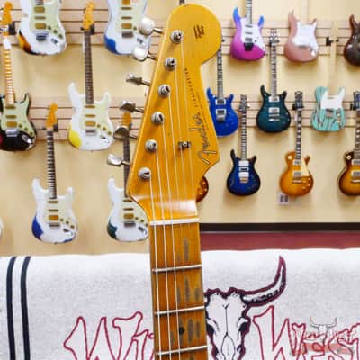 Fender Custom Shop Wild West Black Lightning 2.0 Stratocaster HSS Maple Board 22 Frets Heavy Relic Pink Paisley image 7
