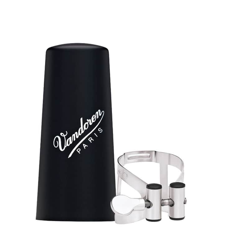 Vandoren M/O Series Ligature & Plastic Cap Set Alto Clarinet-Pewter image 1