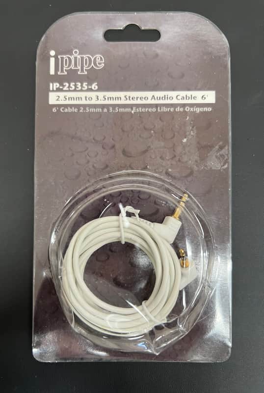 Audio pipe IP-2535-6 2.5mm to 3.5mm Stereo Audio Cable 6’ image 1
