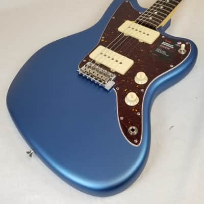 Mint Fender American Performer Jazzmaster Electric Guitar Rosewood Fingerboard, Satin Lake Placid Blue W/ Bag image 4