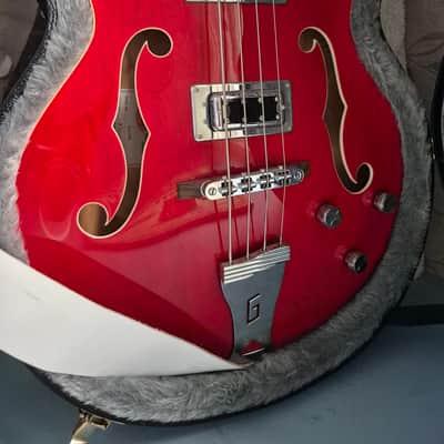 Gretsch G5442BDC Electromatic Hollow Body Short Scale Bass 2013 - Present - Transparent Red image 6