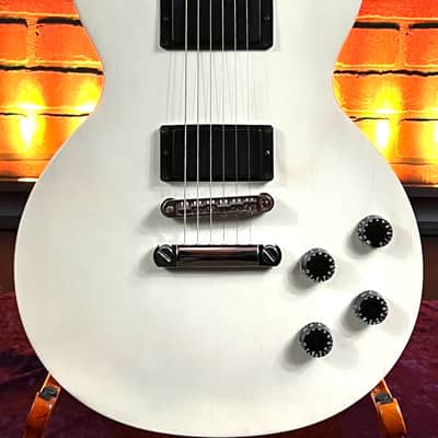 2013 Gibson LPJ Les Paul Electric Guitar - Transparent Whitewash Finish. w/ Gig Bag image 3
