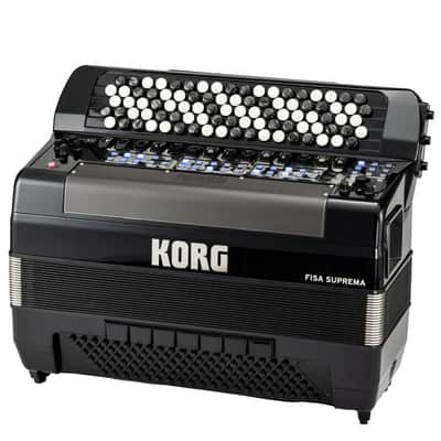 Korg FSUPBMBK Suprema Button Digital Accordian - Black image 2