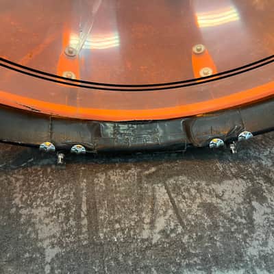 1974 Vintage Ludwig Vistalite 3-Piece Drum Set, Orange image 5