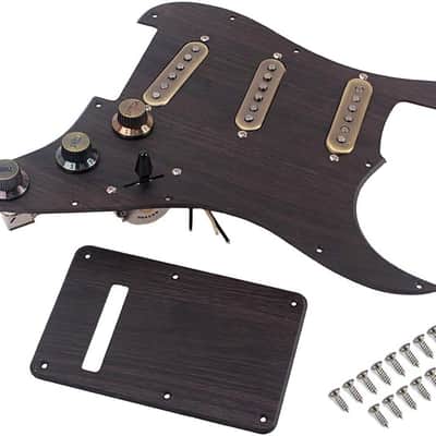 Prewired Loaded Pickguard,Electric Guitar Pickguard with SSS Guitar Pickup Set, for 3-ply Stratocaster Pick Guard Loaded High Output Alnico V Single Coil Humbucker Replacement Parts image 2