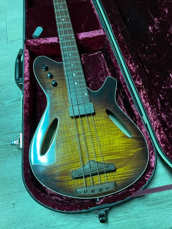 Sonicguitars ac4  acoustic electric hollowbody bass 2023 - Burst image 1