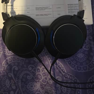 Audio-Technica ATH-MSR7-BBK Over-Ear High-Resolution Headphones 2021 Black and Blue balanced Dynamic 5 to 50,000Hz 36ohms image 1