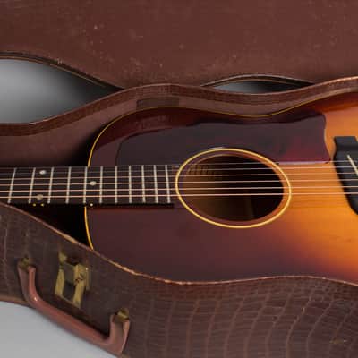 Gibson LG-1 Flat Top Acoustic Guitar (1965), ser. #253956, original brown alligator chipboard case. image 14