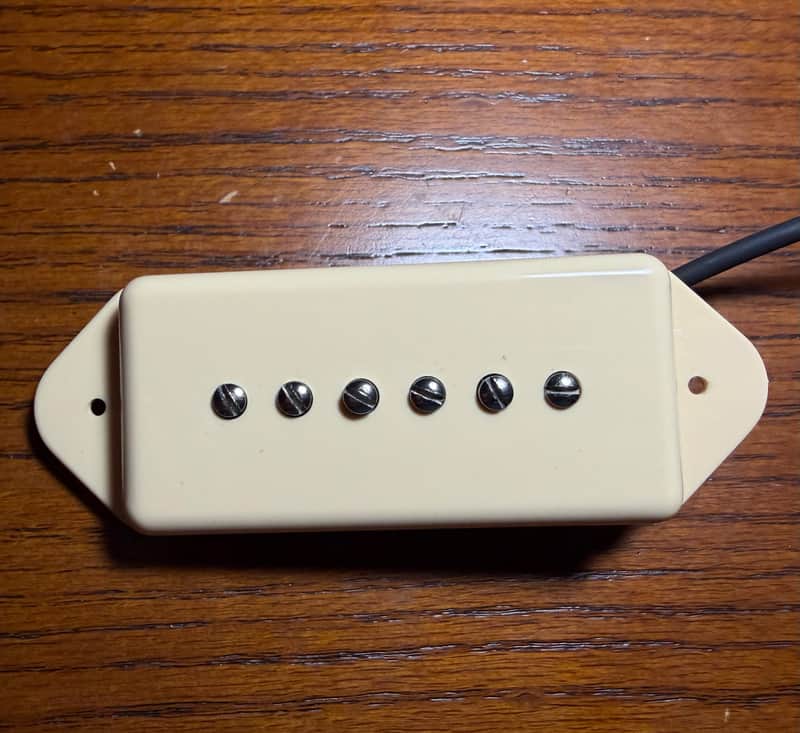 Lindy Fralin Dogear P90 Bridge Pickup +5% Overwound Cream Cover image 1