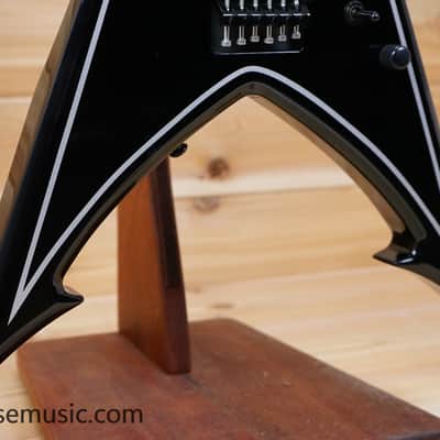 Schecter RavenDark V FR Abbath Signature - Black with Silver Pinstripes image 6
