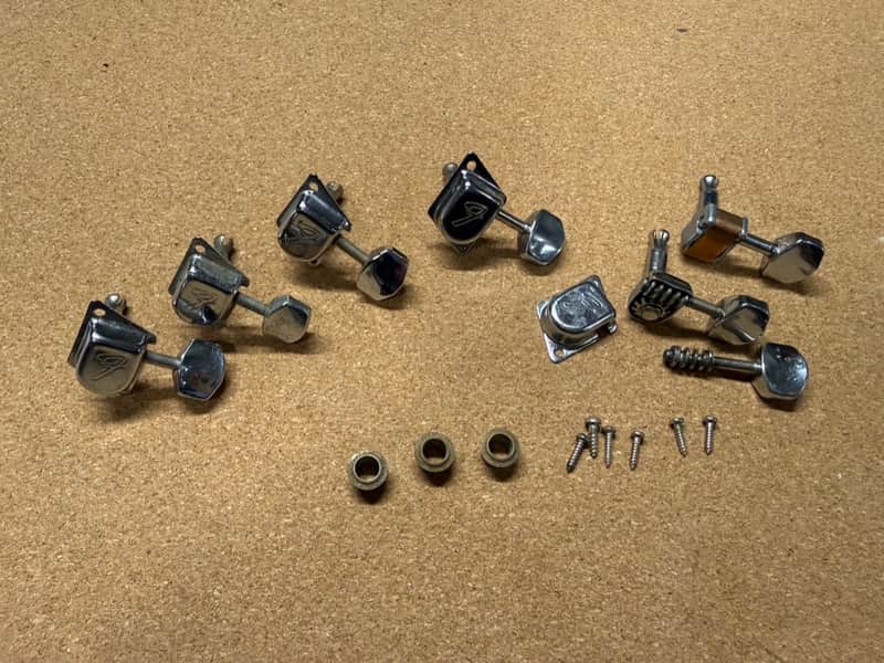 Fender  F Tuners-Tuning Machines- Chrome- Parts + pieces 1967-1974 -Strat Tele image 1