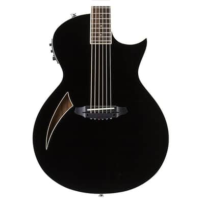 ESP LTD TL-6 Thinline Acoustic/Electric Guitar - Black - B-Stock image 1
