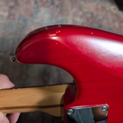 2005 Fender Highway One Stratocaster with Rosewood Fretboard - Crimson Red Transparent image 19