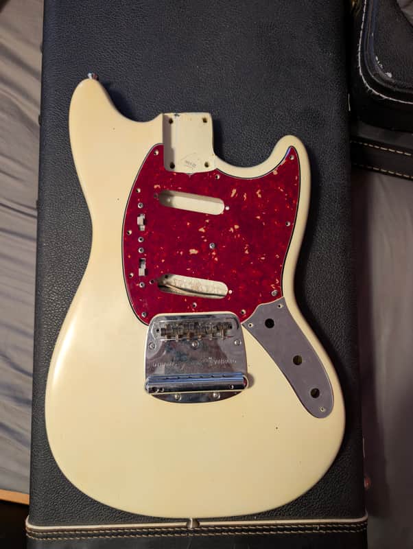 1965 Fender Mustang Olympic white refin plus parts image 1