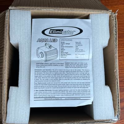 Eliminator Lighting Aqua LED 10-Watt Water/Fire Effect Light 2010s - Black image 9