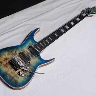 DEAN Exile Select Floyd 7-string Burl electric GUITAR Satin Turquoise w/ CASE image 3