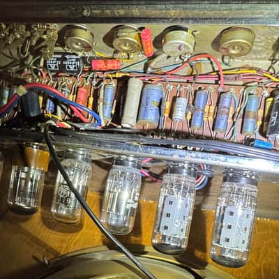 Ampeg Model R-12R Reverberocket Chassis in Ampeg Model 835 Bassamp Cabinet image 4