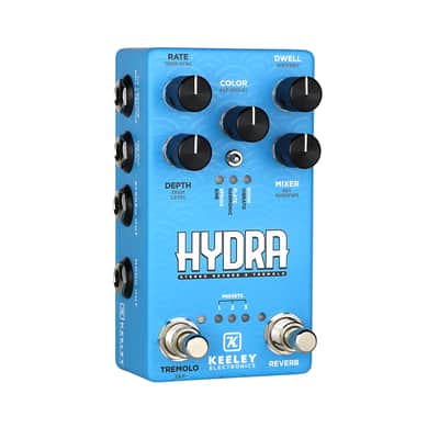 Used Keeley Hydra Stereo Reverb & Tremolo Guitar Effects Pedal