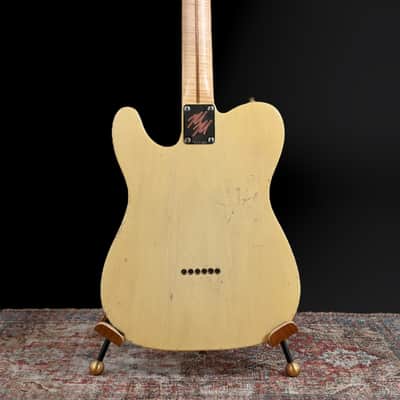 Mario Martin T-Style - Nocaster Blonde - Med Relic, AAA Flame Maple Neck. Mojo P.A.B / Bigsby Pup. NEW, (Authorized Dealer) image 5