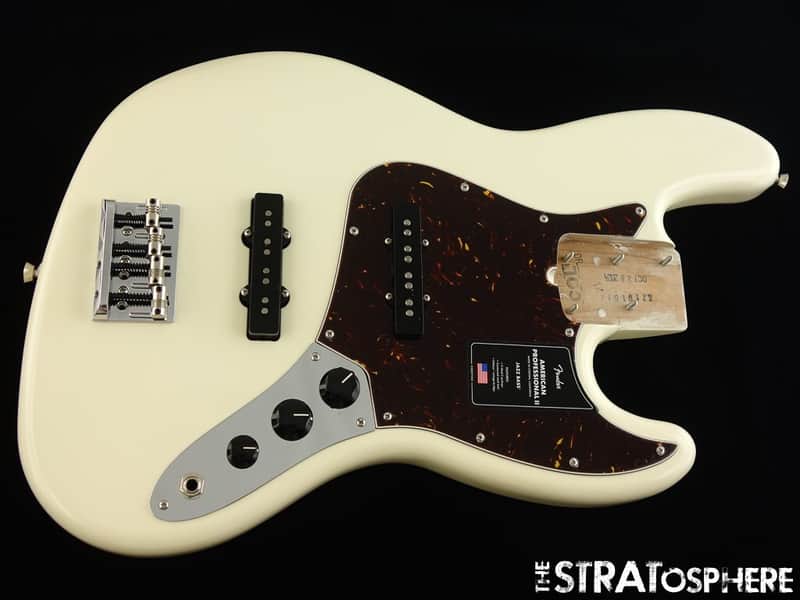 Fender American Professional II Jazz J Bass, LOADED BODY OWT Olympic White image 1