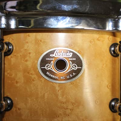 Ludwig Custom Shop Birdseye Maple 5x14" 10- Tube Lug Snare Drum with Die Cast Hoops image 5