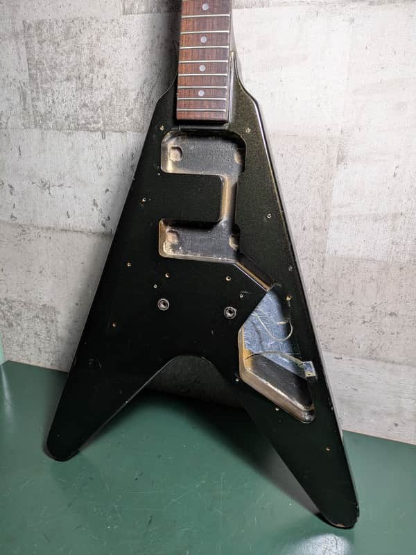 Greco Mint Collection FV-65 Flying V Husk 1984 Metallic Black