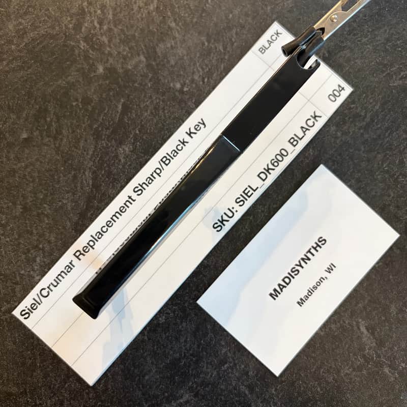 ORIGINAL Fatar Replacement SHARP/BLACK Key for Siel DK-600/Opera, DK-700, DK-80; Crumar Bit One, Bit 99 imagen 1