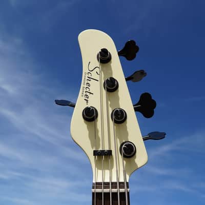 Schecter DIAMOND SERIES P-5 Ivory Left Handed 5-String Electric Bass Guitar image 5