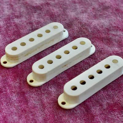 Vintage 1958 Fender Stratocaster Pickup Cover Set - Pre-CBS Strat Covers - 1950's 1960's image 1
