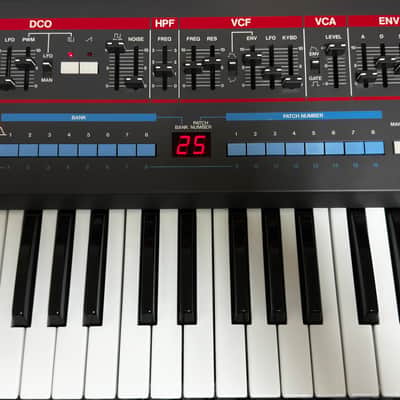 Roland Juno-106 61-Key Programmable Polyphonic Synthesizer 1984 - 1985 - Black image 3