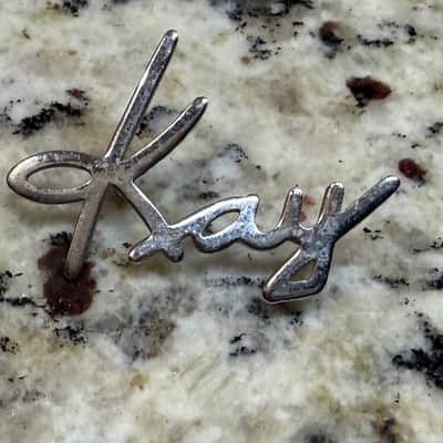 Kay Headstock Metal Logo Emblem Vintage image 1